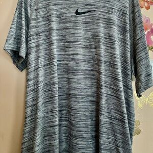 Nike Men's Space-Dye Short Sleeve Performance Tee - Grey/Black